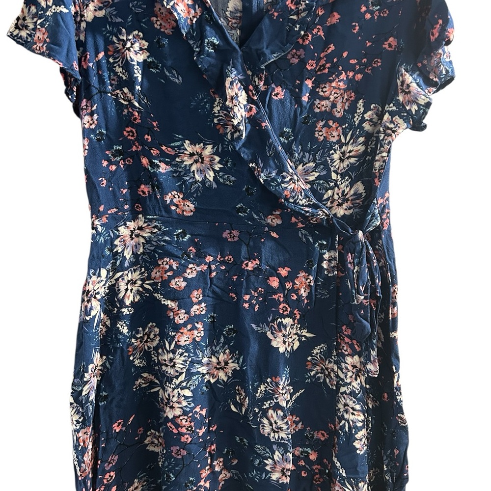 Xhilaration Navy Blue Floral Mini Dress